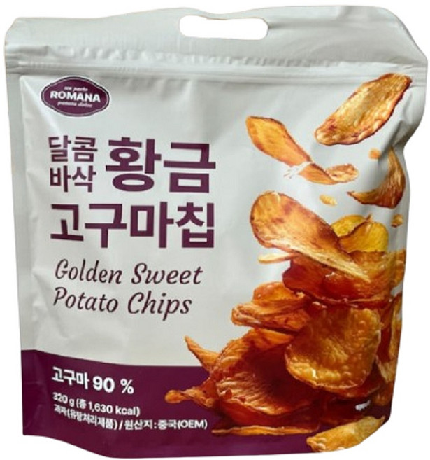 로마나 황금 고구마칩, 320g, 5개