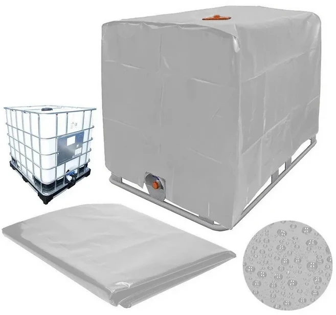 IBC 토트 커버 1000L 정원 탱크용 275갤런 가드 야외용 폴리에스터 햇빛 가리개, 03 silver