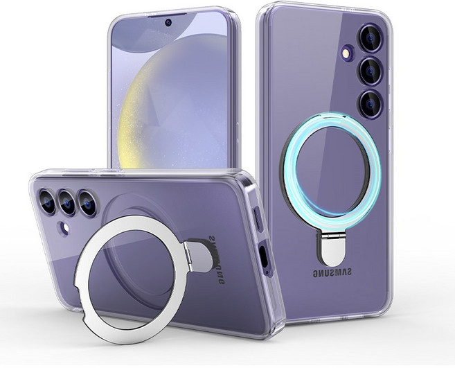 갤럭시 S24 울트라 투명 맥세이프 메탈링 무선 충전 독일 바이엘 소재 케이스 HY-UTMC