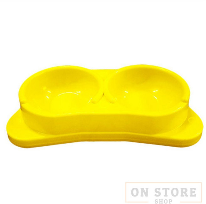 [ON디자인] 쌍식기 옐로우 대형견식기2구