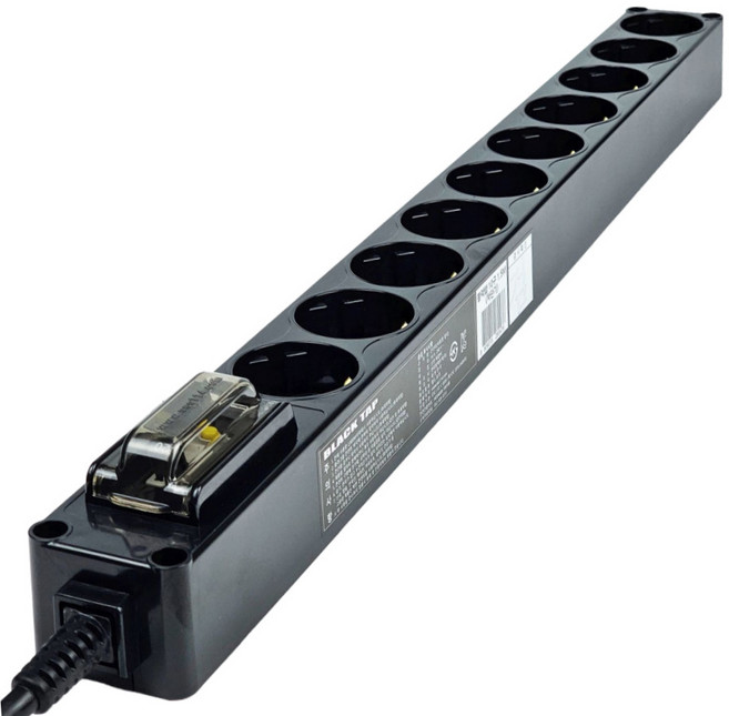 현대일렉트릭 고출력 멀티탭 10구 검정 고용량 누전차단기 PVC, 1개, 1.5m, 블랙