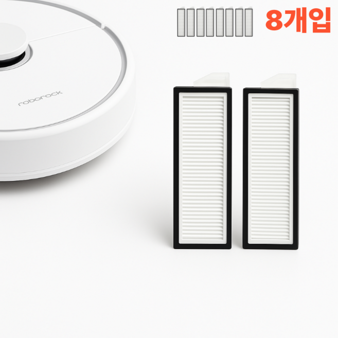 마쥬앙 로보락 S8 Max V Ultra 호환 먼지 HEPA 필터 G20S 로봇청소기 소모품, 8개, S8 Maxv Ultra