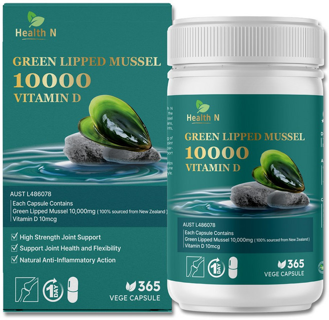 헬스엔 뉴질랜드 초록입홍합 관절 영양제 12개월분, 1개