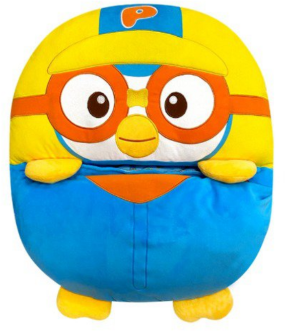 캐릭터 뽀로로 루피 패티 에디 크롱 포비 핑크퐁 아기상어 캠핑 침낭 쿠션 담요 낮잠 이불 어린이 유아 키즈 택1, 01.뽀로로 침낭, 1개