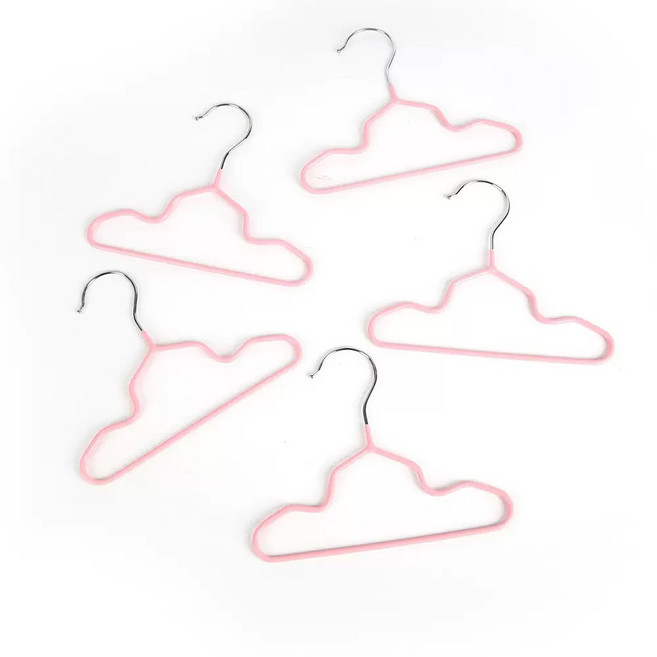 빛깃닥 강아지옷걸이 고양이옷걸이 PVC 튼튼한 미니옷걸이 애완견 옷걸이 애견 반려견 반려동물용 옷걸이, 10개, 핑크