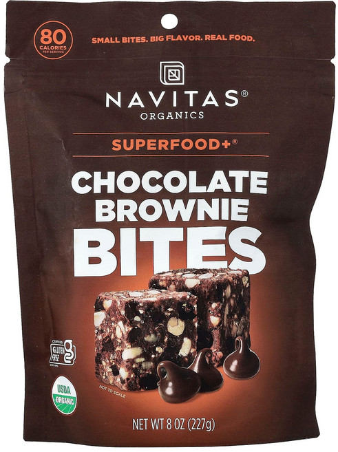 나비타스 오가닉스 Superfood+ 초콜릿 브라우니 바이츠 227g(8oz) NAV-02199, Navitas Organics Superfood® 초