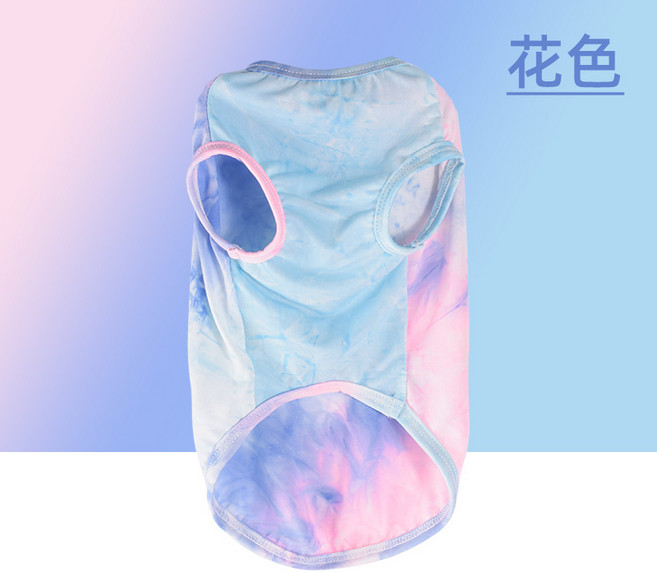 寵物涼感背心 夏季透氣薄款 狗貓通用 清涼散熱 中小大型犬適用 戶外活動輕便+花色+XXXXL(胸圍89CM 背長68CM 脖圍62CM), 1個, 花色