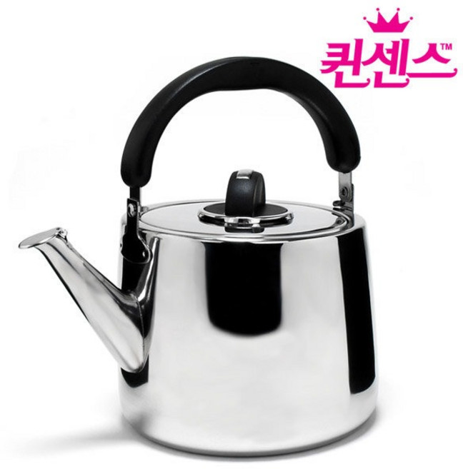 퀸센스 이태리 들통형 휘슬 스텐 주전자 2L, 1