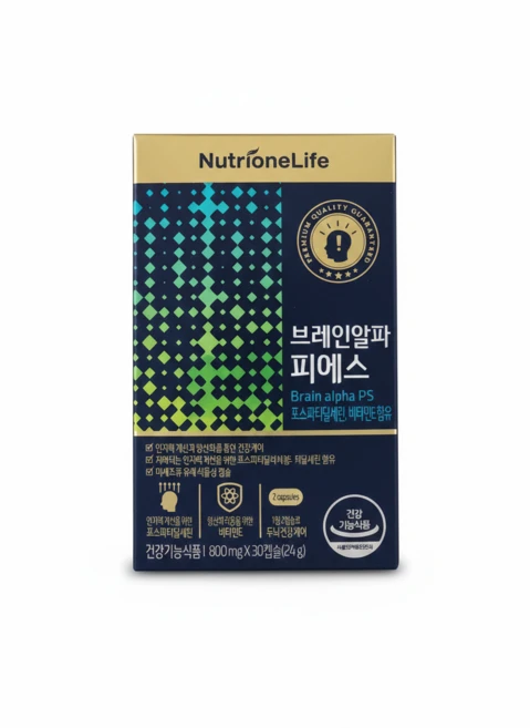 빠른출고 뉴트리원 브레인알파 피에스 두뇌 건강 케어 인지력 개선 포스파티딜세린 식약처 인정 항산화 기억력 에좋은 두 뇌 건강기능식품 추천 영양제 브래인 피애스 포스파티 딜새린 암기, 30회분, 1박스 - 쿠팡
