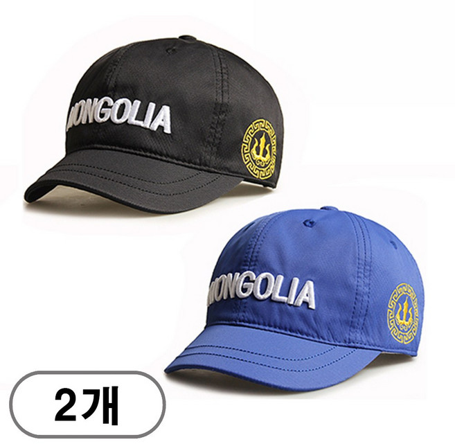 차쿠 남녀 짧은 챙 숏 캡 모자 낚시 등산 초경량 쾌속건조 1+1, 블랙+블루, 1개