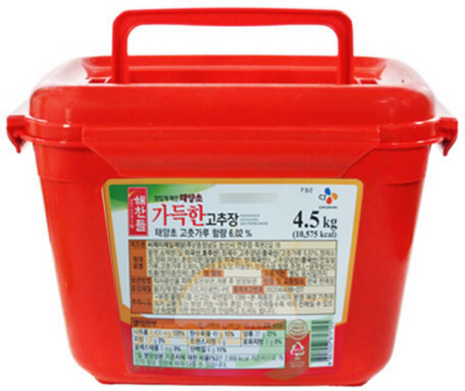 해찬들 태양초 가득한 고추장 /쌈장/된장/가정용, 1개, 4.5kg