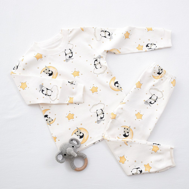 에뜨람 아기 실내복 상하세트 신생아 내의 내복 잠옷 출산 백일 봄가을겨울 KC인증상품