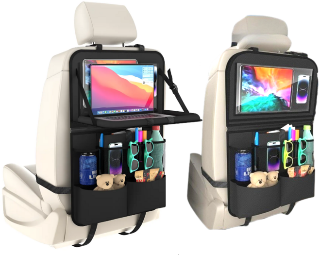 구름길 자동차 킥매트 테이블형 카시트 보호매트, 1개, 블랙