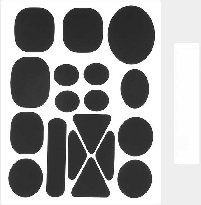 옷수선 스티커 패딩스티커 찢어짐 수선용 구멍 패치, 1개, 1. A형 기하학(블랙)