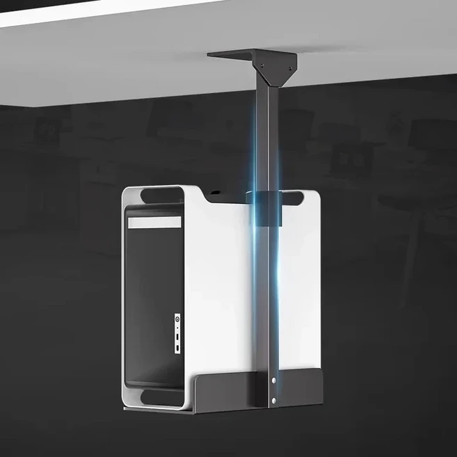 컴퓨터 호스트 행거는 테이블 고정 벽걸이 아래에 매달려 있고 조절 가능한 걸이 섀시 열 방출 행거를 걸, Bla