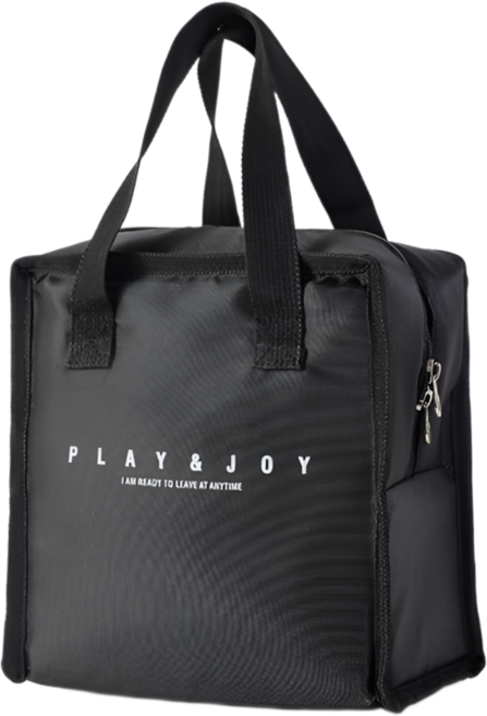 매일다미 직장인 도시락 가방, 블랙