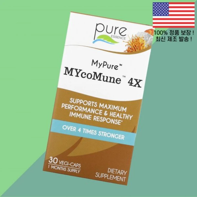 퓨어 에센스 마이퓨어 마이코뮨 4X 식물성 베지캡슐 30정 Pure Essence MyPure MYcoMune 30 Vegi Caps, 퓨어 에센스 마이퓨어 마이코뮨 4X 식물성 베지캡슐 3 - 쿠팡