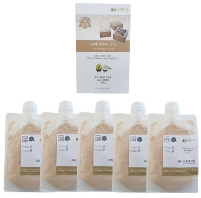 쪄서 볶아 소화가 잘 되는 곡물품은하루 국내산 100% 식사대용선식 귀리, 40g, 5개