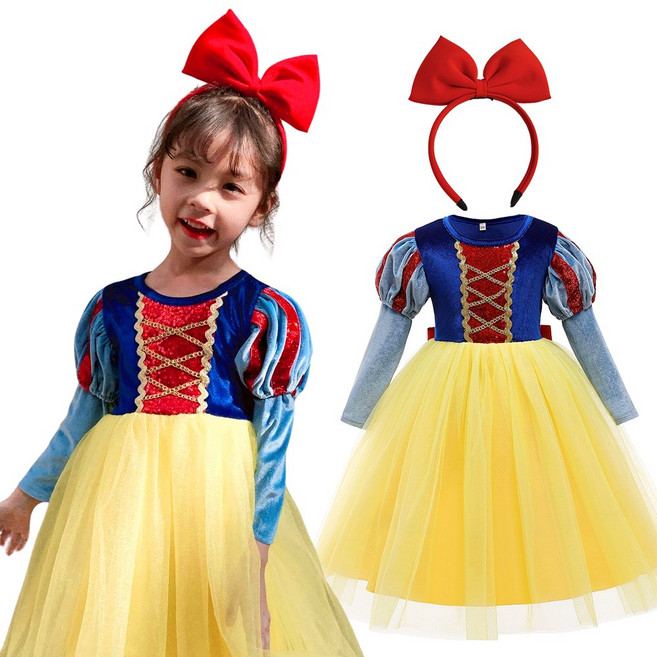 유니엔젤 백설공주 긴소매 + 왕리본머리띠