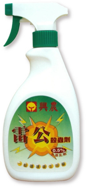 欣榮園藝 雷公殺蟲劑 0.5%水基乳劑 500ml, 1個
