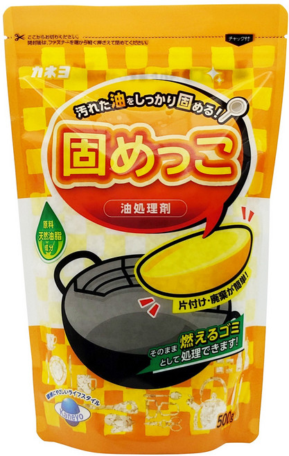식용유응고제 기름응고제 일본 카네요 튀김 캠핑 대용량 폐유 처리 500g, 1박스, 단일