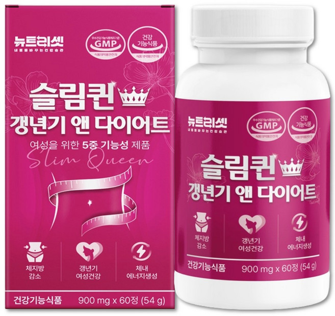 뉴트리셋 여성 갱년기 다이어트 체지방 감소 카테킨 중년 복부지방 뱃살 내장지방 관리 보조제, 1개, 60정