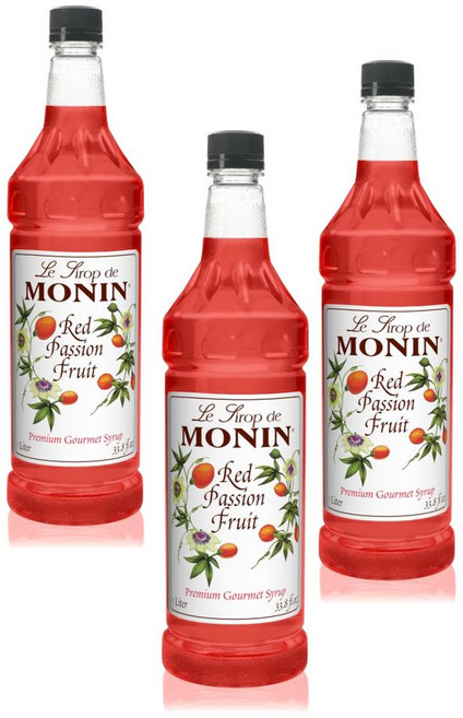 모닌 레드 패션후르츠 시럽 Monin Red Passion Fruit Syrup, 3개, 1L