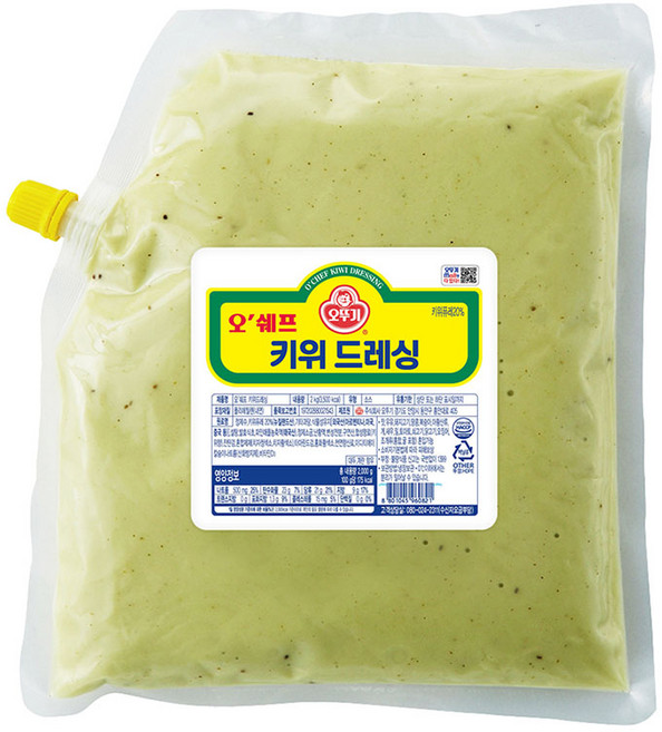 오뚜기 (냉장)오쉐프 키위드레싱2kg, 2kg, 5개