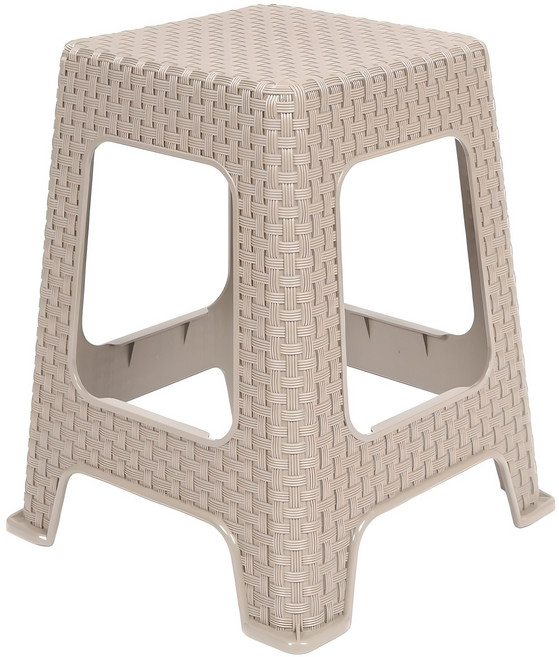 지오리빙 플라스틱 라탄 의자, 라탄의자 사각(그레이), 1개