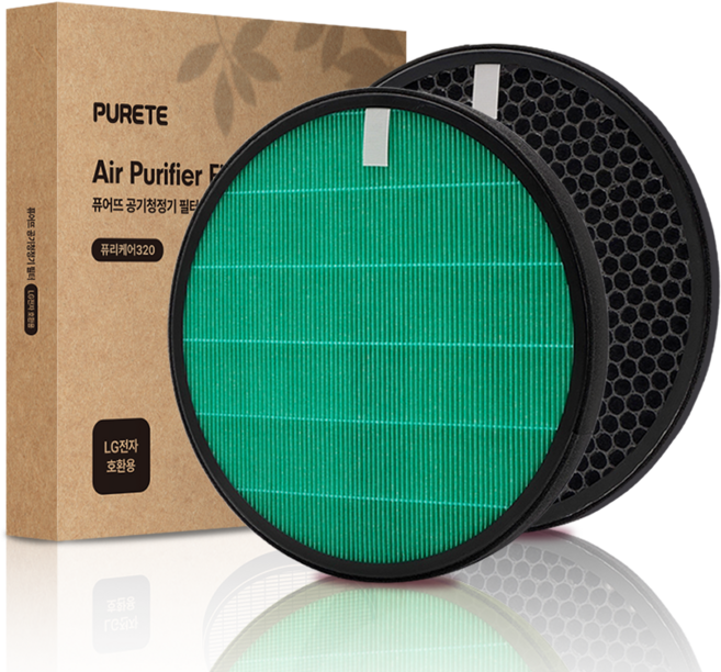 퓨어뜨 엘지 공기청정기 필터 몽블랑 퓨리케어320 호환용, 1개, 슈퍼형