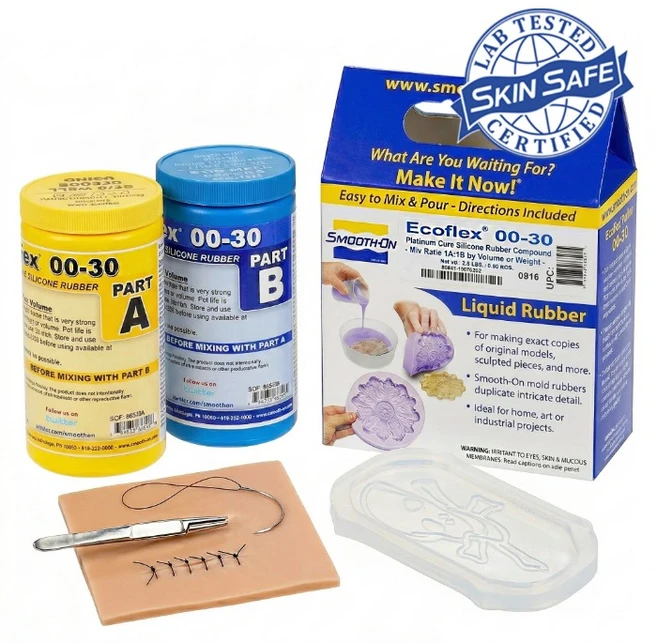 Smooth-On Ecoflex 0030(0.9kg)-잘 늘어나는 부드러운 부가형 실리콘(경도 00-30) 피부접촉안전인증 - 쿠팡