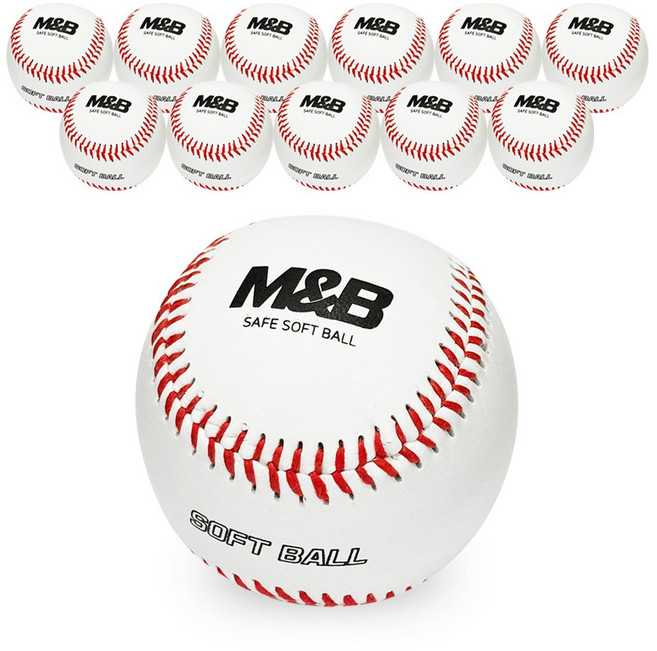 엠앤비 안전 야구공 소프트볼 연식구 12개입, 엠앤비 안전야구공 12개입, 12개