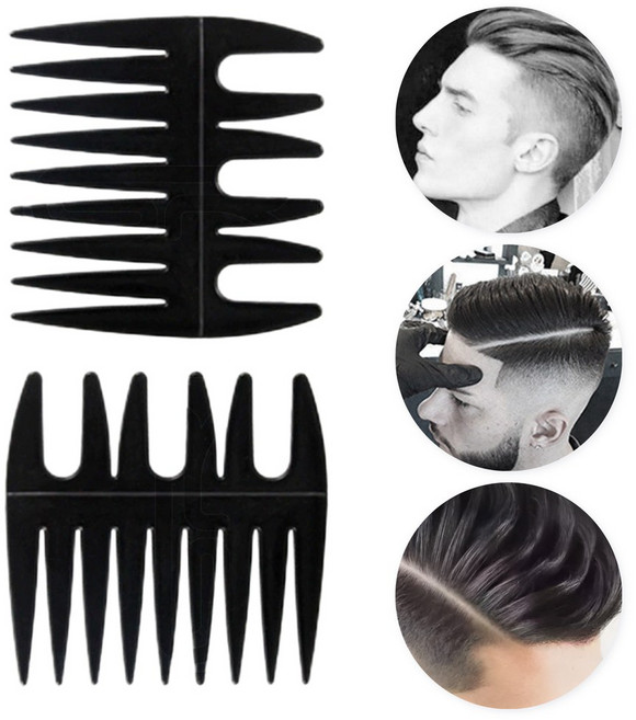 도나토르 남자 스타일링 포머드 양면 빗2p, 2개, 블랙