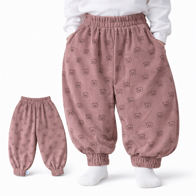 알라딘 배기핏 코듀로이 팬츠 디자인 밴딩(고무줄) 있음