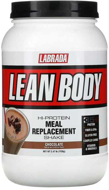 Labrada Nutrition 라브라다 뉴트리션 린바디 고단백질 식사 대용 셰이크 초콜릿맛 1 120g 티아민 클로라이드 비오틴 요오드 함유 - 쿠팡