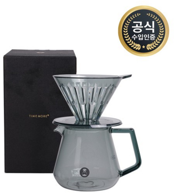 타임모어 트라이탄 올인원 브루워 핸드드립세트 드리퍼 서버 커피, 2.트라이탄 올투명 (02)+서버600ML, 1개