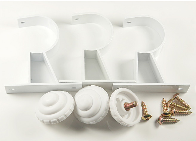 Lcc 알미늄 커튼브라켓 35mm 3매 1세트, 백색