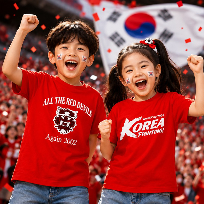 대한민국 월드컵 티셔츠 붉은악마 축구 어린이 응원복