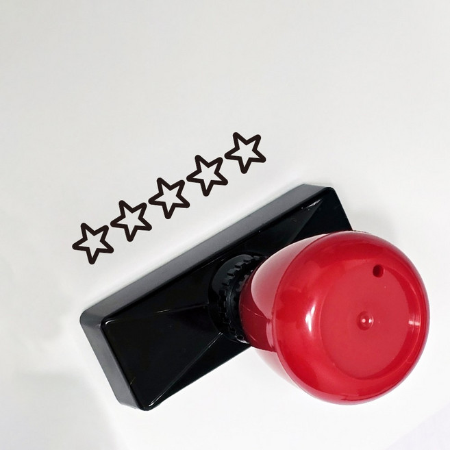 리빙드림 만년 학습 스탬프 도장 오답체크, 1개, 5칸 별+1cm+블랙