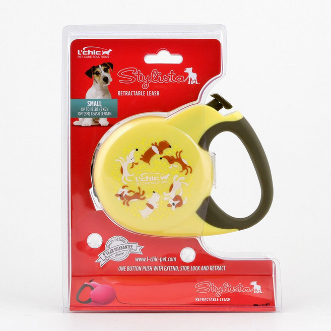 강아지 르칙 스타일리스타 자동줄, 옐로우독, 1개