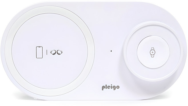 PLEIGO 고속 무선 충전 멀티 3in1 슬림 패드 갤럭시워치용 A117, 1개