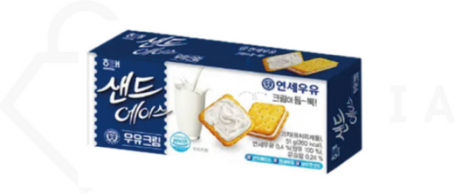 해태제과 샌드에이스 우유크림, 51g, 48개