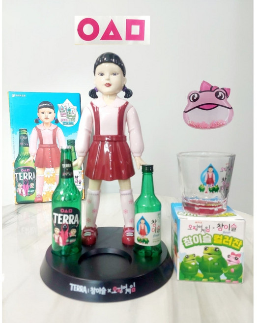 [2탄+그립 톡]진로 참이슬 영희 술 게임기 컬러잔패키지, 1개