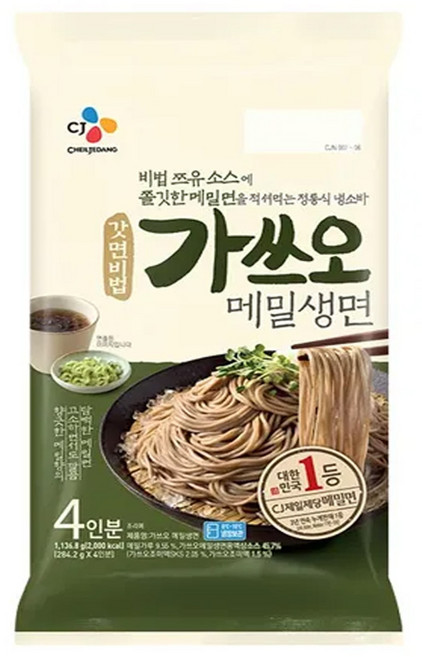 CJ제일제당 [CJ제일제당] 가쓰오메밀생면 4인분 x 1개