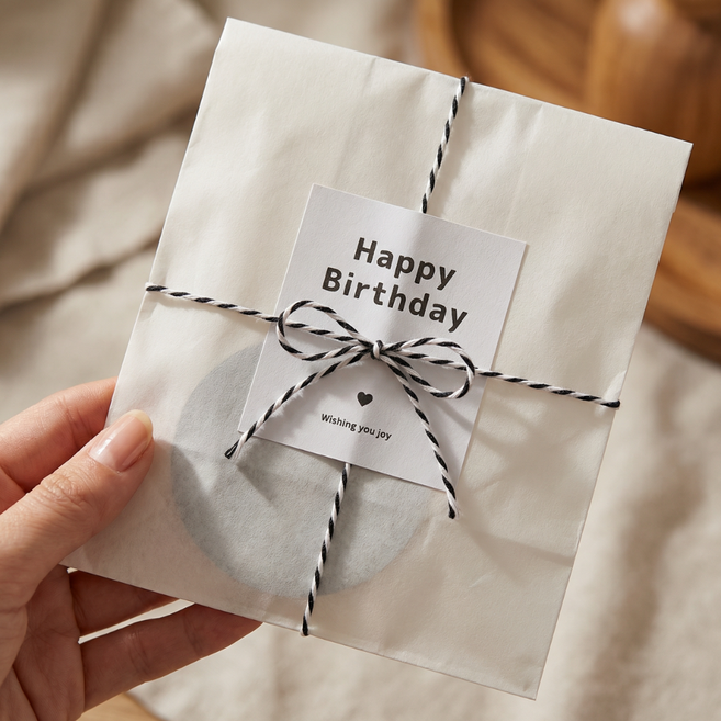 감성 포장 크라프트 종이 선물봉투 20장 끈 스티커포함, 20개, 블랙세트