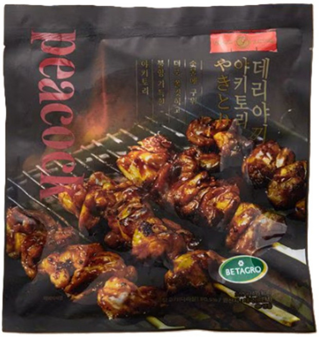 피코크 데리야끼 닭꼬치, 2개, 300g