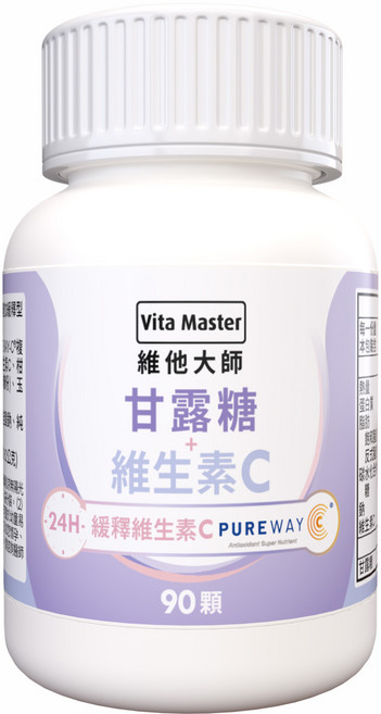 維他大師Vita Master 甘露糖膠囊 950毫克 加持續型維生素C, 4個, 60顆