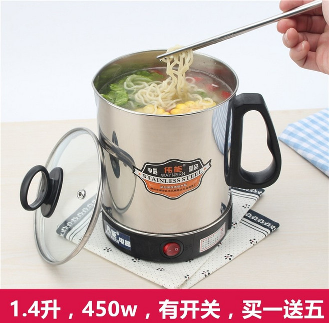 차량용라면포트 12v24v 캡핑 전기 주전자 스텐 요리 소형 차박 휴대용, 1.4L 소형 전기 밥솥 450W