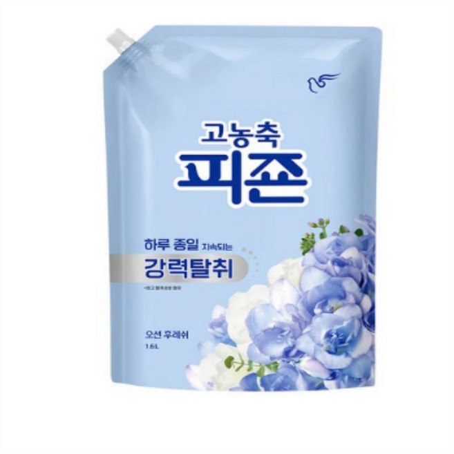 피죤 고농축 강력탈취 오리지널 섬유유연제 오션후레쉬 리필, 1.6L, 30개
