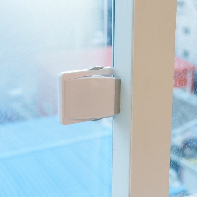 창문 미닫이 부착식 안전 잠금장치 그레이, 1개